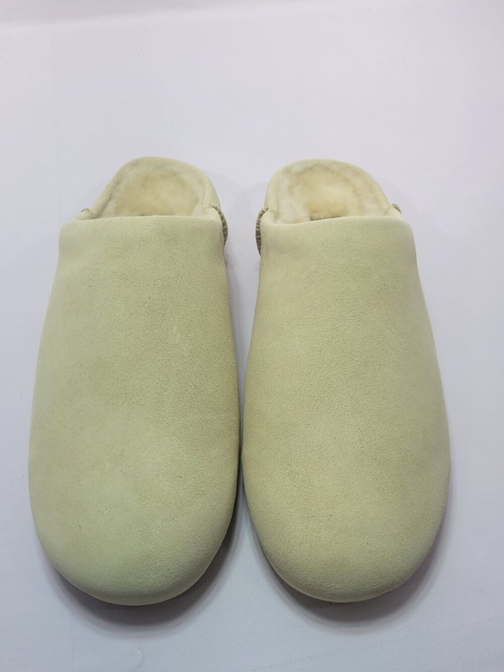 UGG Elea Slip on Women's Size 7 Fossile White Shearling Mule Shoes